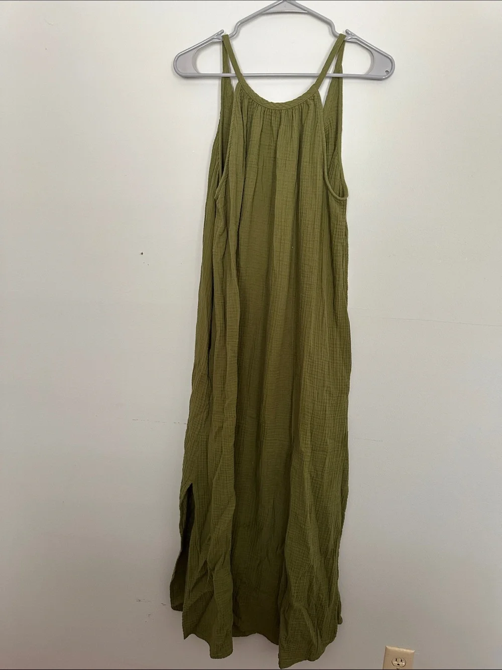 Universal Thread Olive Maxi Sundress with Thin Straps - Picture 2 of 3